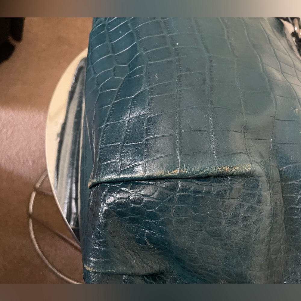 Coach Madison Embossed Croc Sophia Satchel - Picture 9 of 14